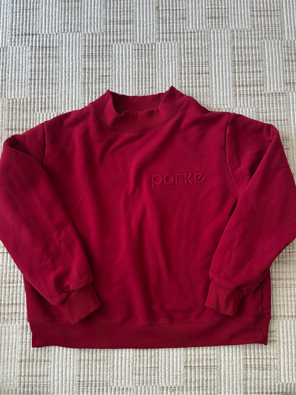Parke Red Mockneck Sweatshirt